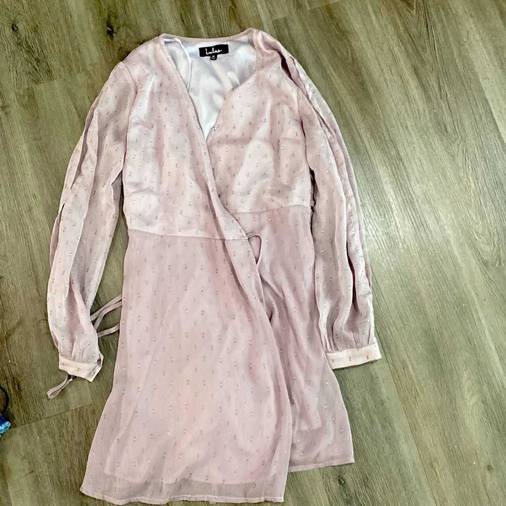 lulus purple tie front dress